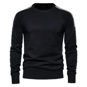 Spliced Drop Sleeve Sweater Men Casual O-neck Slim Fit Pullovers Men's Sweaters New Winter Warm Knitted Sweater for Men