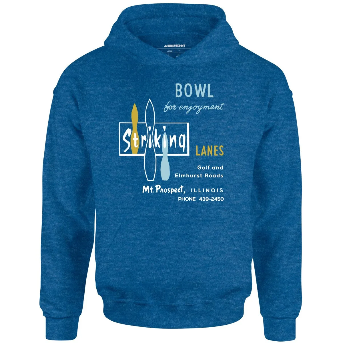 Striking Lanes - Mt. Prospect, IL - Vintage Bowling Alley - Unisex Hoodie