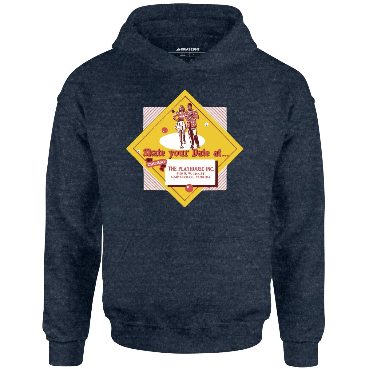 The Playhouse - Gainesville, FL - Vintage Roller Rink - Unisex Hoodie