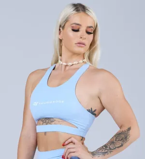 Womens MeanGRL© CROP TOP Sky Blue