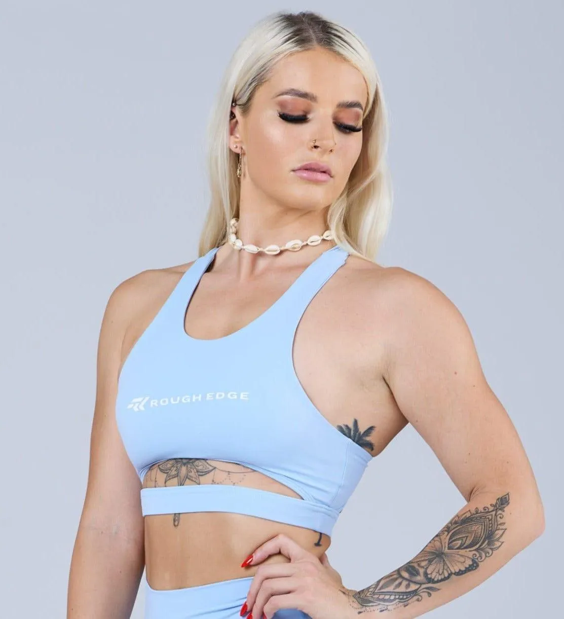 Womens MeanGRL© CROP TOP Sky Blue