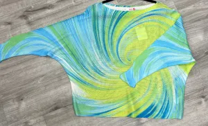 Yolly Green Blue Spiral Top